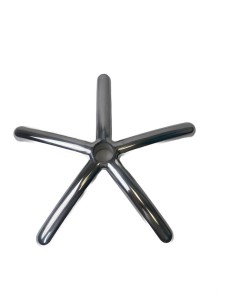 Srebrna mała podstawa fotela obrotowego BIUROWEGO  z aluminium polerowanego  PFA 220/500