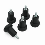 IKEA Stopki, nóżki SP60TFI10-BL czarne  trzpień fi 10mm do krzeseł, foteli obrotowych 5 szt.  zamiast kółek