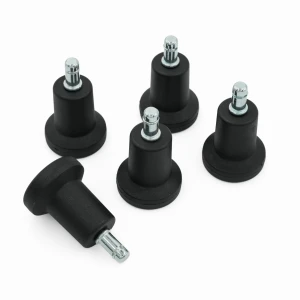 IKEA Stopki, nóżki SP60TFI10-BL czarne  trzpień fi 10mm do krzeseł, foteli obrotowych 5 szt.  zamiast kółek