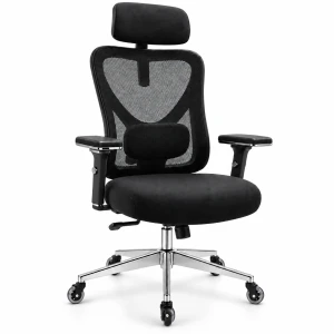 Ergonomiczny fotel obrotowy B12-0011 do pracy biurowej z podłokietnikiem regulowanym  4D zgodny z Rozporządzeniem 